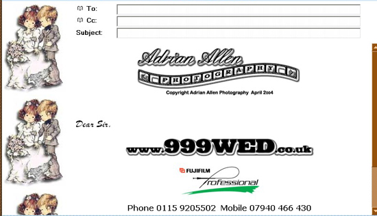 Adrian Allen Wedding Photography template.